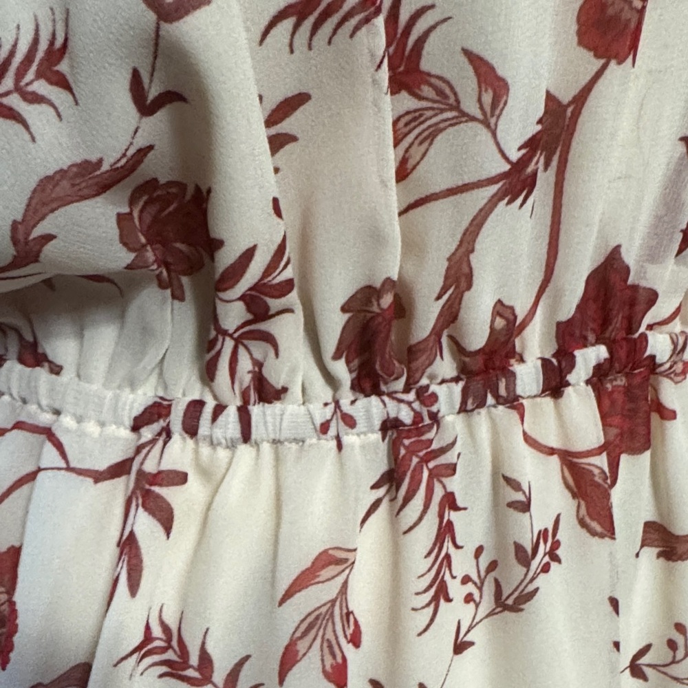 Rebecca Minkoff Floral Ruffle Dress in Red and White Size Large - Picture 13 of 16